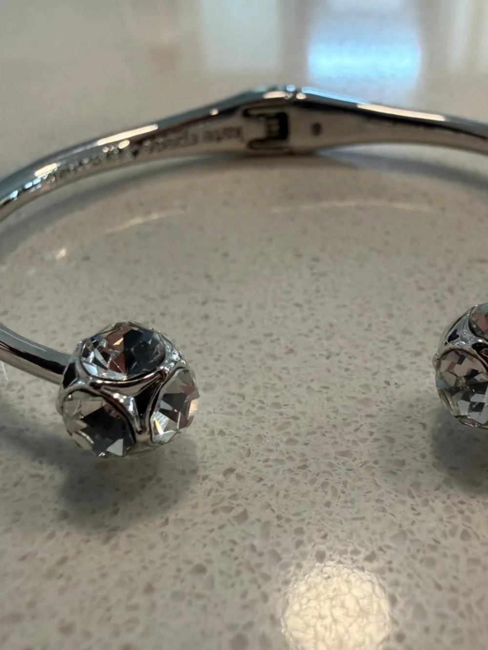 Kate Spade Lady Marmalade Open Cuff Bracelet SILVER - Picture 2 of 5